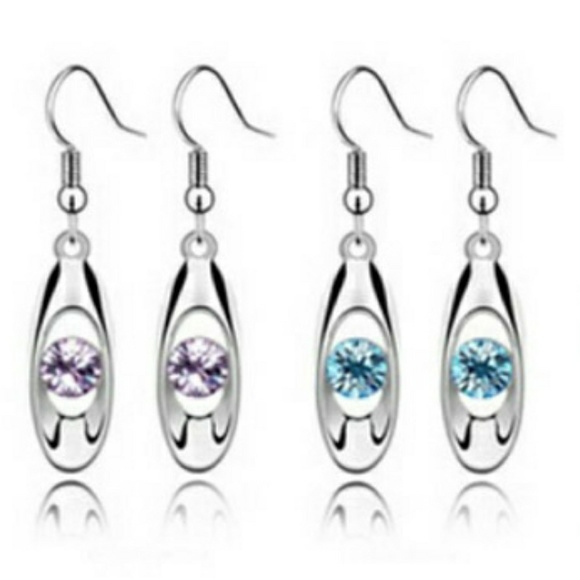 🎀Stunning 925 Crystal Droplet Earrings - Picture 8 of 8